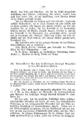 Gedenkfeier für des hochseligen Königs Majestät in den Elementarschulen : [IV. Elementarschulwesen]