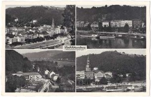 Bad Schandau. Ortsansichten, Ansichtskarte