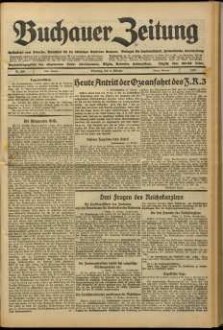 Buchauer Zeitung Volksblatt vom Federsee : Amtsblatt für die städt. Behörden Buchaus