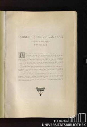 Cornelis Nicolaas van Goor. Architecte particulier, Rotterdam.