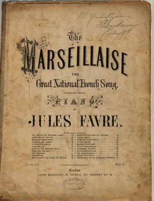 The Marseillaise : the great national French song