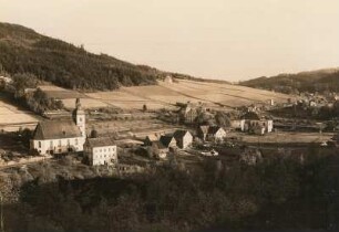 Jonsdorf, Ortsansicht : Alt-Jonsdorf vom Trompeterberg gesehen