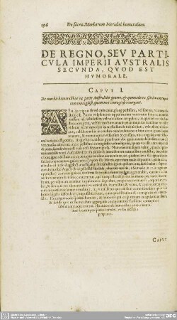 DE REGNO, SEU PARTICULA IMPERII AUSTRALIS SECUNDA, QUOD EST HUMORALE.