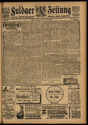 Dritte Ausgabe vom Samstag, den 19. März 1904.