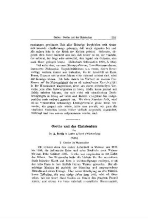 Goethe und das Christentum : (Fortsetzung)