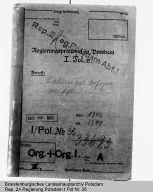 Organisation der staatlichen Polizei. Allgemeines