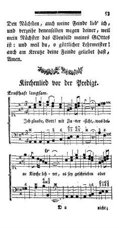 Kirchenlied vor der Predigt.