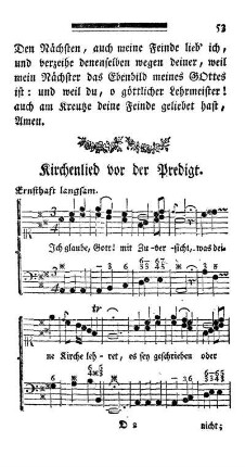 Kirchenlied vor der Predigt.