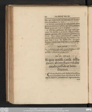 Tit. IV. (VI. 39.) Si quis omissa causa testamenti ab intestato vel alio modo possideat hereditatem.