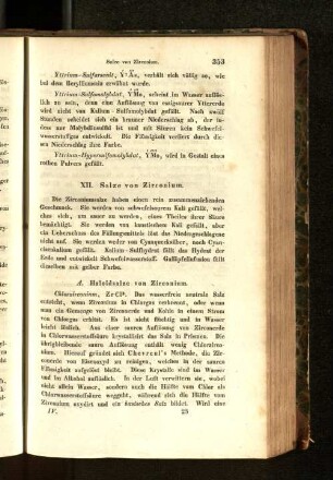 XII. Salze von Zirconium.