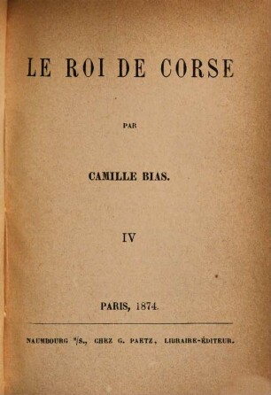 Le roi de Corse, 4