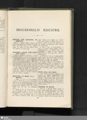 Household recipes