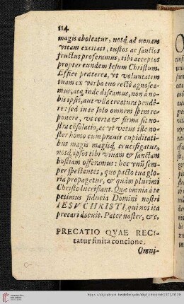 Precatio quae recitatur finita concione