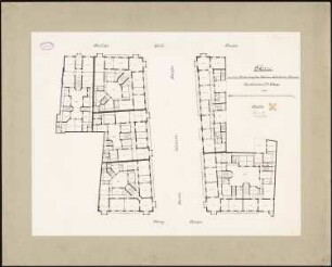 Bebauung der Kaiser-Wilhelm-Straße, Berlin: Grundrisse 2.OG 1:150