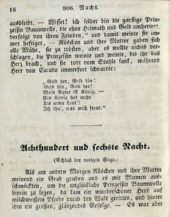 Achthundert und sechste Nacht