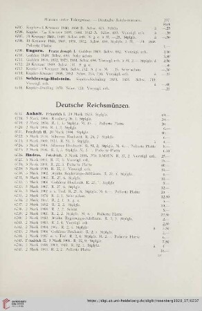 Deutsche Reichsmünzen (Nr.6717-6943)