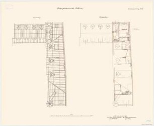 Hauptsteueramt, Koblenz: Grundriss DG, Sparrenlage 1:100