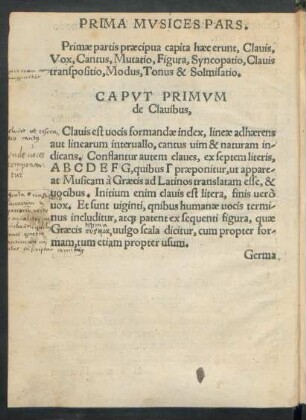 Caput Primum de Clavibus,