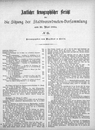 No. 25, 29. Mai 1884
