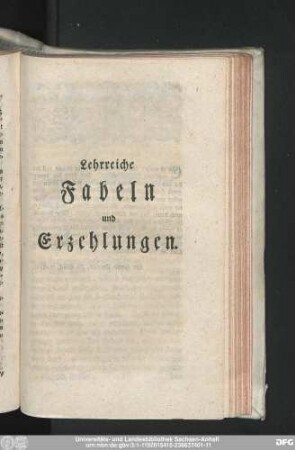Lehrreiche Fabeln und Erzehlungen.