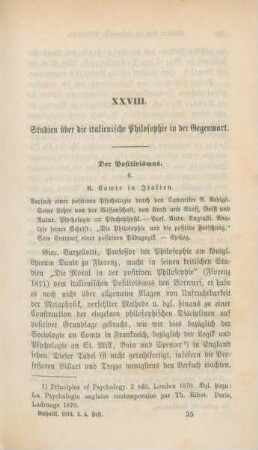 385-417 Studien über die italienische Philosophie in der Gegenwart