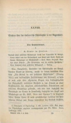 385-417 Studien über die italienische Philosophie in der Gegenwart