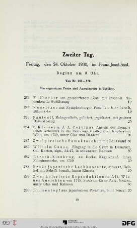 Zweiter Tag (Nr. 281-570)