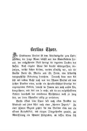 Berlins Thore