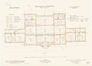 Kadettenhaus der Garnison Potsdam Ergänzungsbauten: Unterrichtsgebäude: Grundriss Erdgeschoss 1:100