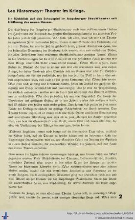 Theater im Kriege