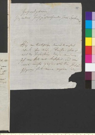 Brief von Reichardt an Goethe, Johann Wolfgang von