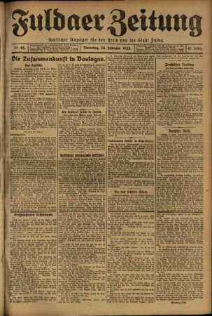 Ausgabe vom Dienstag, den 28. Februar 1922.