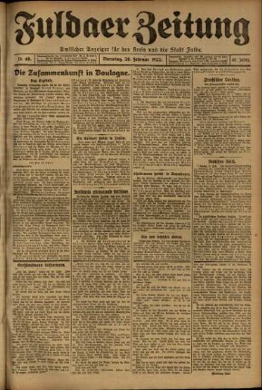 Ausgabe vom Dienstag, den 28. Februar 1922.