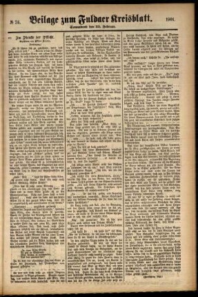Zweite Ausgabe vom Samstag, den 23. Februar 1901.