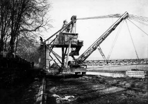 Bau der Staustufe Kleinheubach (heute Heubach)/Main