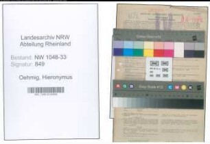 Entnazifizierung Hieronymus Oehmig , geb. 12.07.1899 (Lehrer)