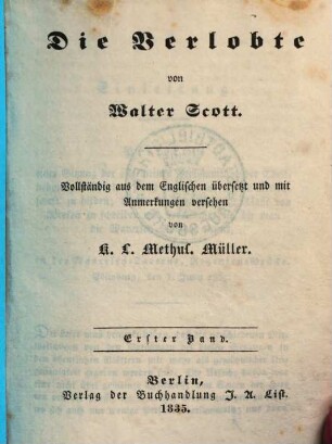 Die Verlobte, 1