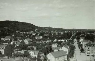 Radebeul. Oberlößnitz. Blick vom Turm der Lutherkirche nach Nordosten