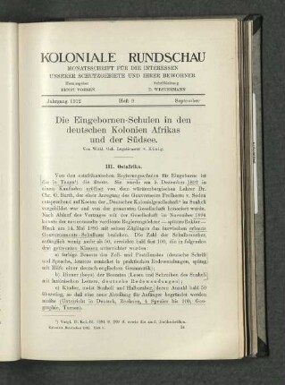Die Eingebornen-Schulen in den deutschen Kolonien Afrikas und der Südsee.