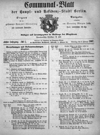 1867,5: No. 5, 3. Februar 1867