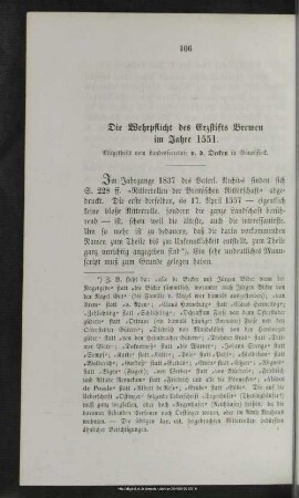 Die Wehrpflicht des Erzstifts Bremen im Jahre 1551