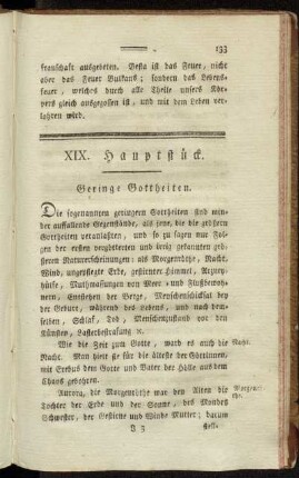 XIX. Hauptstück. Geringe Gottheiten.