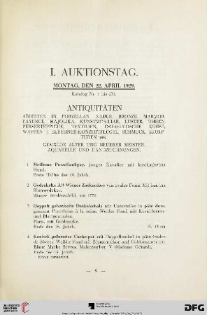 Antiquitäten (Nr.1-154)