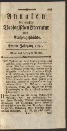 Neun und vierzigste Woche