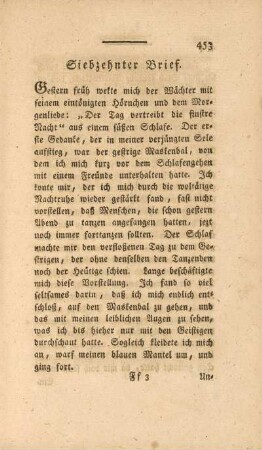 Siebzehnter Brief