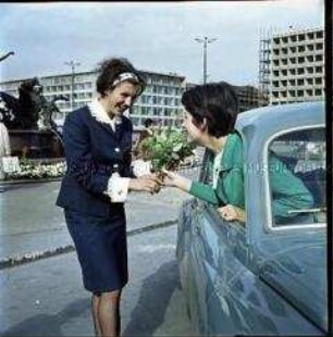Unterwegs mit einer Leipziger Stadtführerin (Hostess)