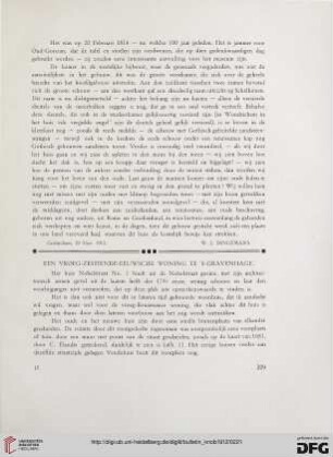 2.Ser. 5.1912: Een vroeg-zestiende-eeuwsche woning te 'S-Gravenhage
