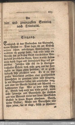 Am vier und zwanzigsten Sonntag nach Trinitatis