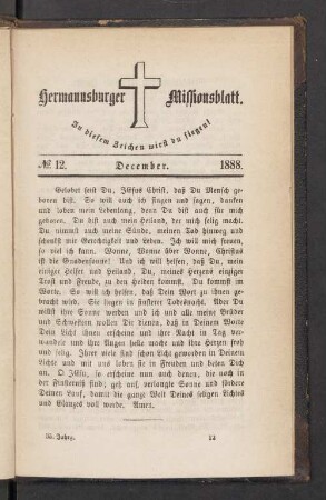 N° 12. December. 1888