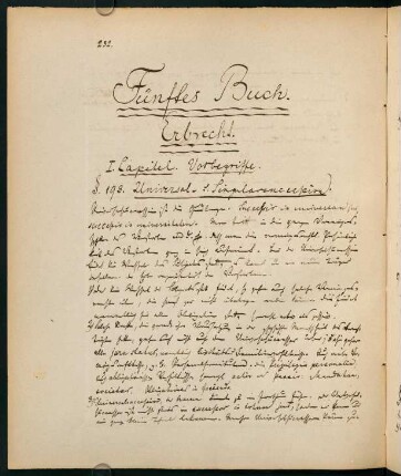 232-277, Fünftes Buch: Erbrecht